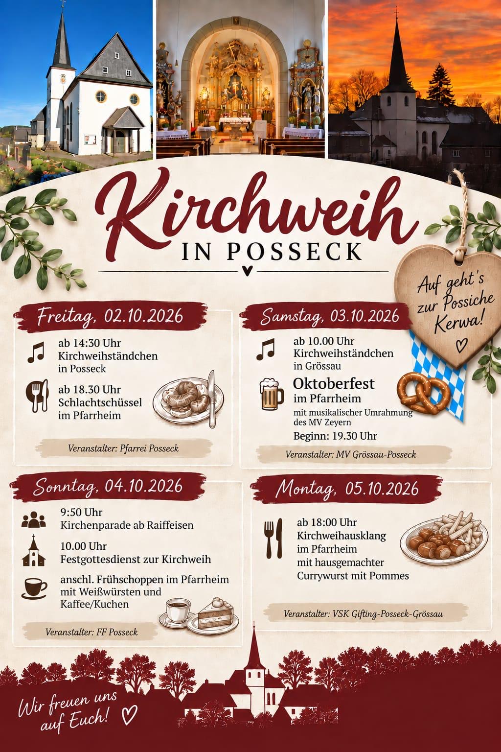Kirchwei Posseck 2026 -Flyer