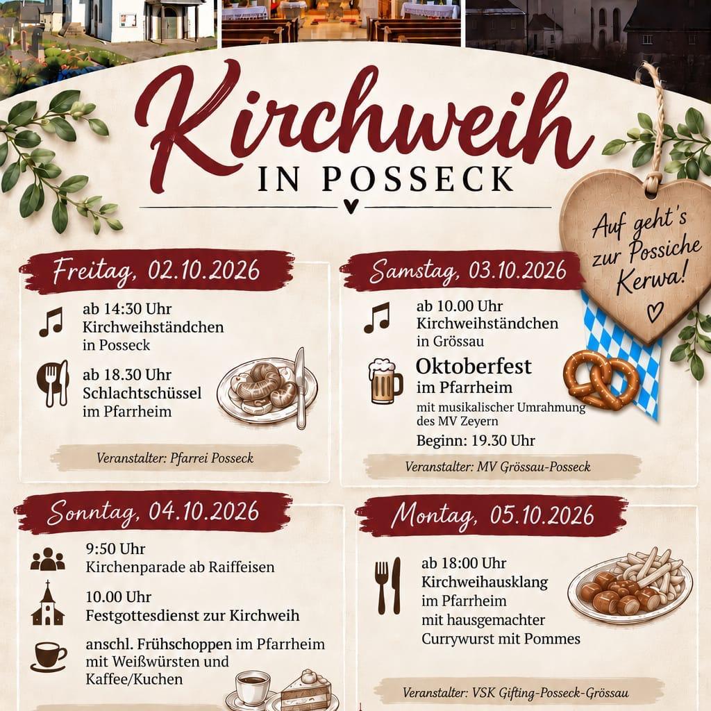 Kirchwei Posseck 2026 -Flyer